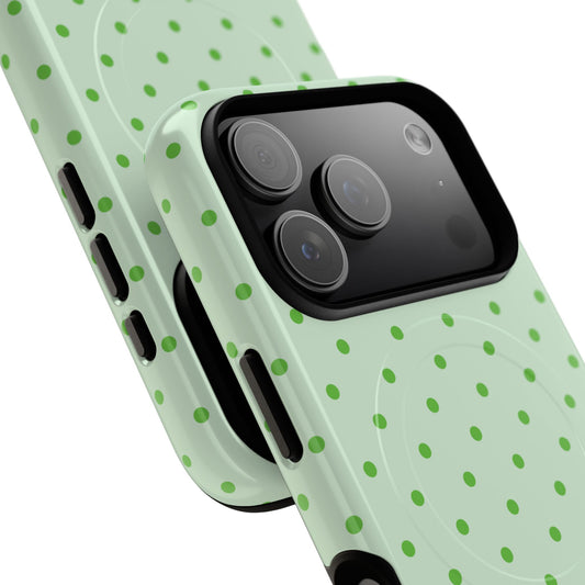 Cawaie Pistachio Polka Dot MagSafe iPhone Case 17 Pro Phone case Mint