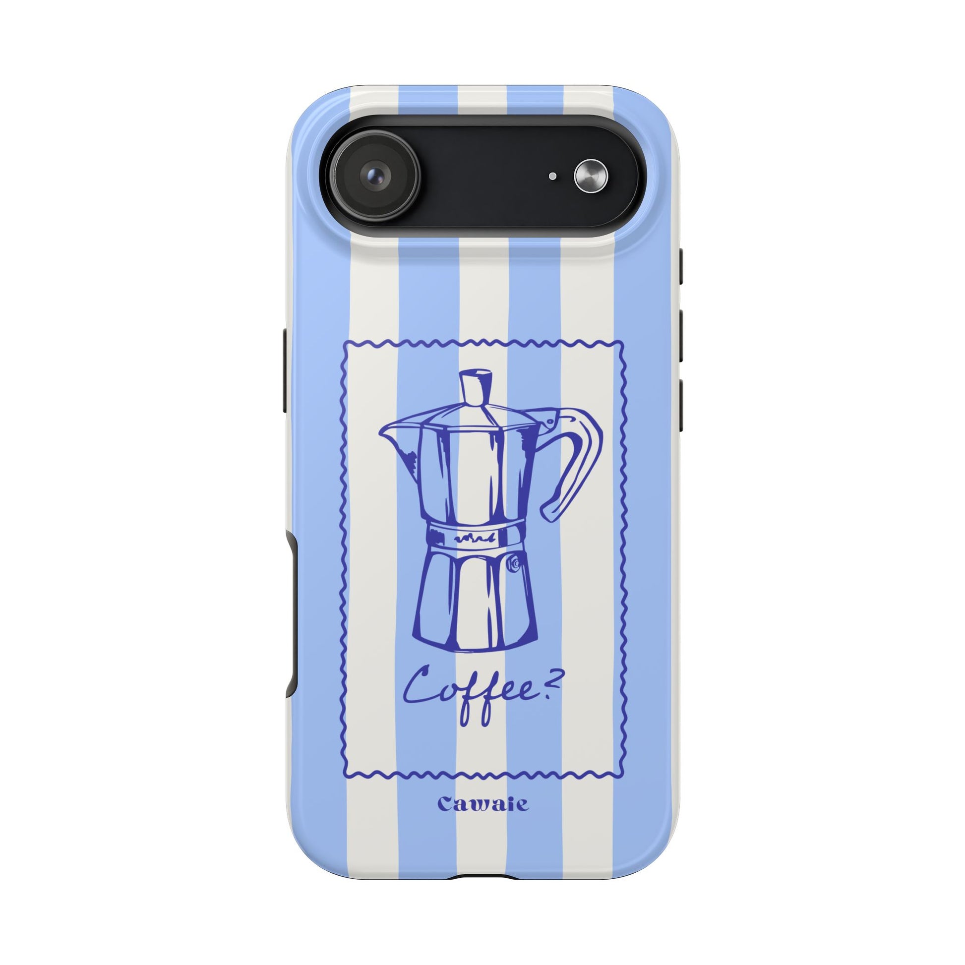 Cawaie Caffè Blue Stripe MagSafe iPhone 17 Air Case