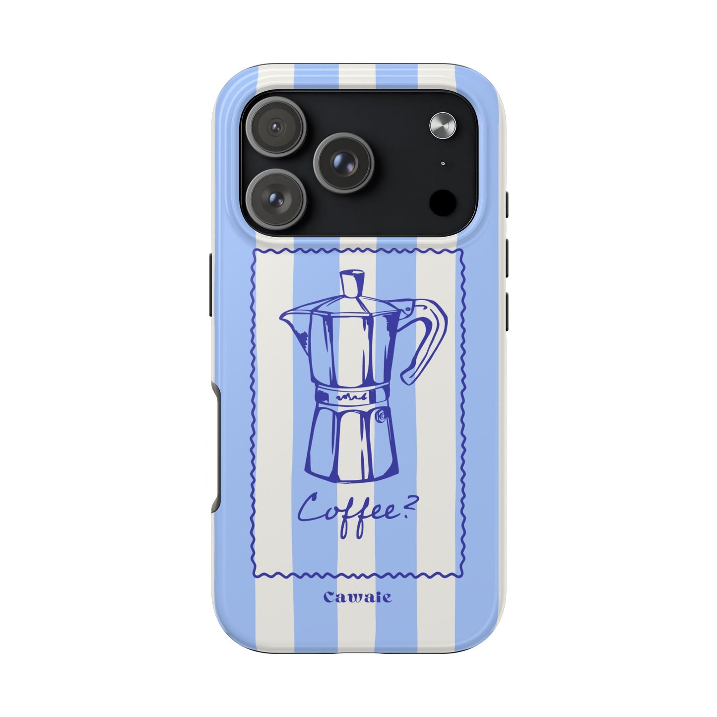 Cawaie Caffè Blue Stripe MagSafe iPhone 17 Pro Case