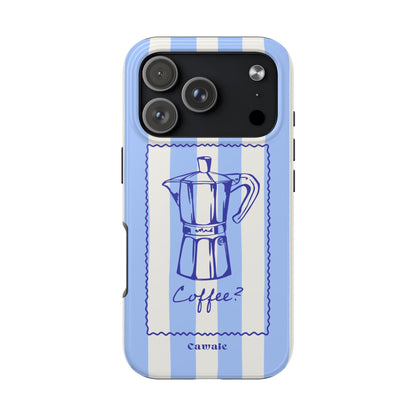 Cawaie Caffè Blue Stripe MagSafe iPhone 17 Pro Case