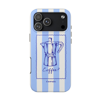 Cawaie Caffè Blue Stripe MagSafe iPhone 17 Pro Max Case