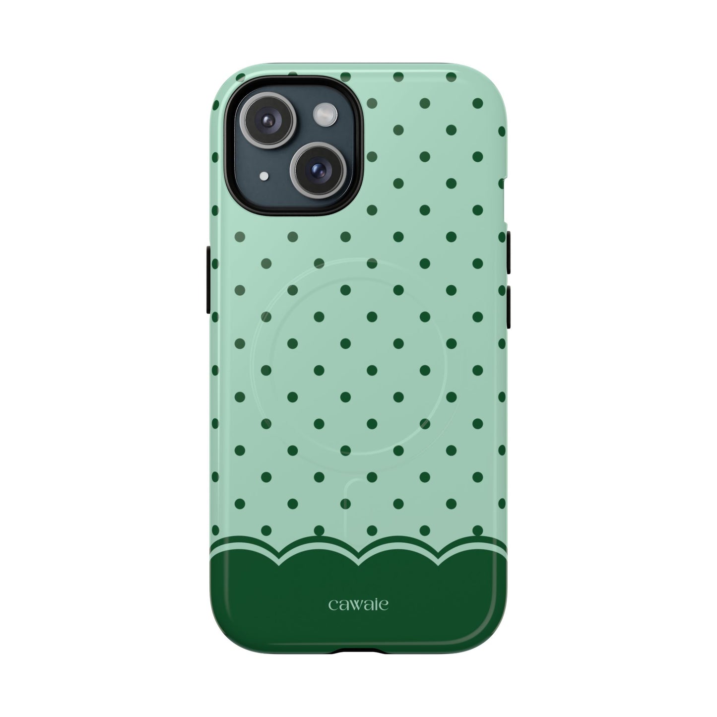 Cawaie Matcha Polka Dot MagSafe iPhone Case - Cute Aesthetic iPhone 15 Phone Case