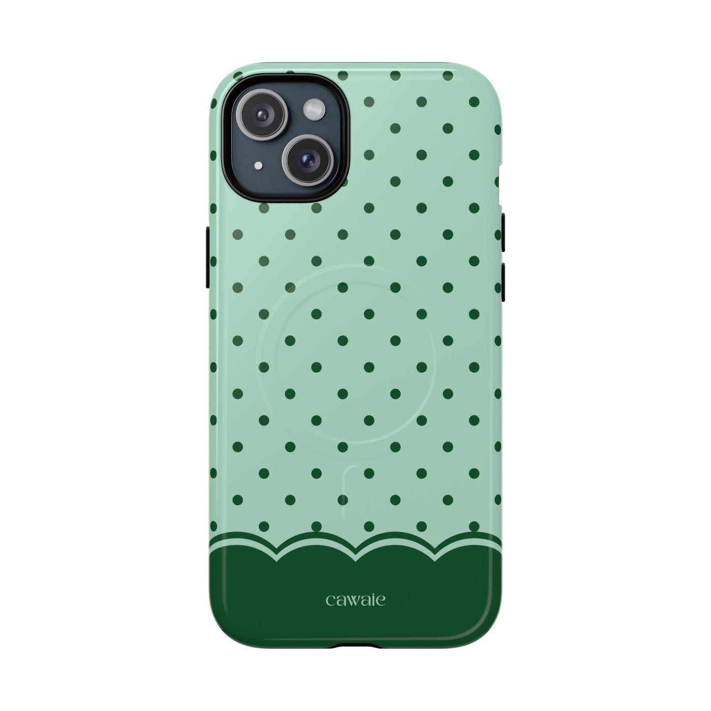 Cawaie Matcha Polka Dot MagSafe iPhone Case - Cute Aesthetic iPhone 15 Plus Phone Case