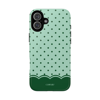 Cawaie Matcha Polka Dot MagSafe iPhone Case - Cute Aesthetic iPhone 16 Plus Phone Case