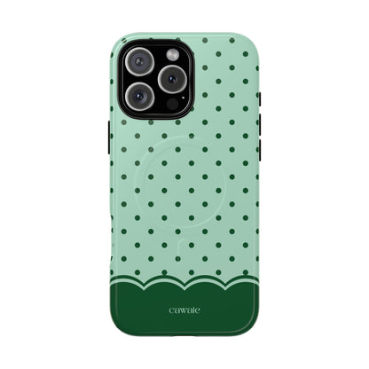 Cawaie Matcha Polka Dot MagSafe iPhone Case - Cute Aesthetic iPhone 16 Pro Max Phone Case