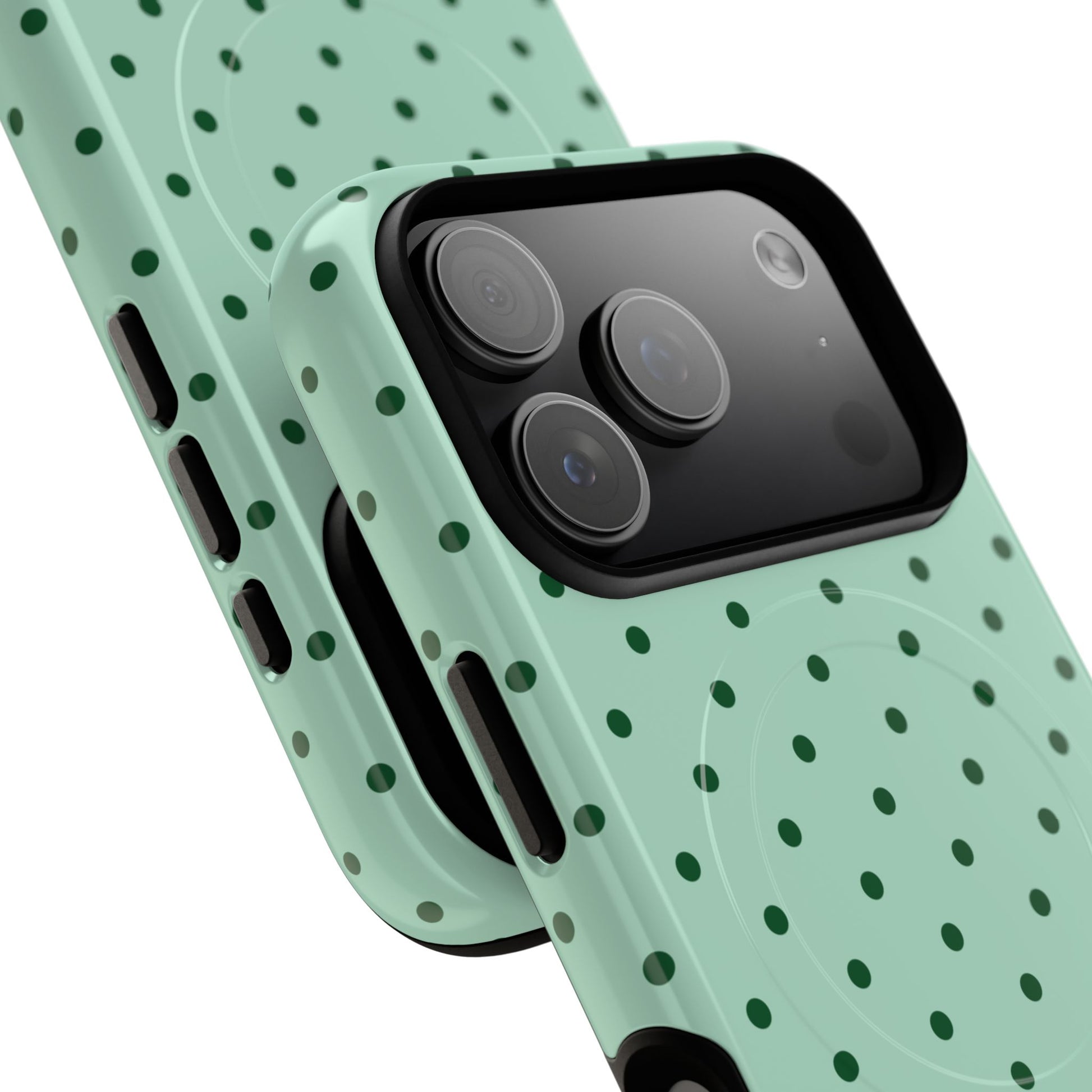 Cawaie Matcha Polka Dot MagSafe iPhone Case - Cute Aesthetic iPhone 17 Pro Green
