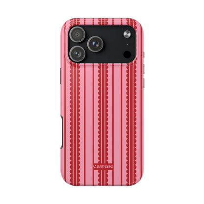 Cawaie Red Pink Stripe MagSafe iPhone 17 Pro Max Case