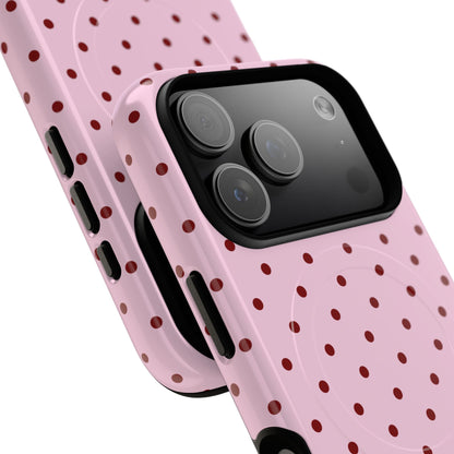 Strawberry Polka Dot MagSafe iPhone Case