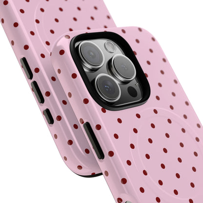 Strawberry Polka Dot MagSafe iPhone Case