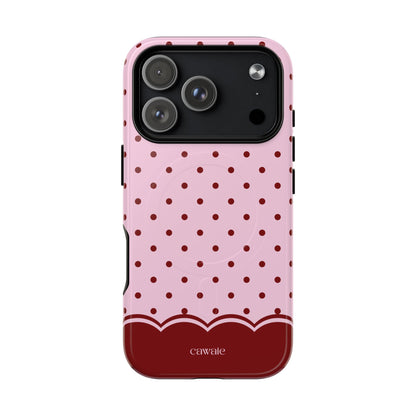 Strawberry Polka Dot MagSafe iPhone Case