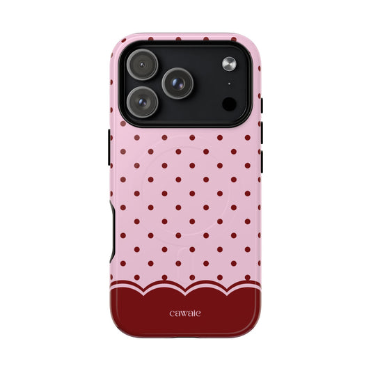 Strawberry Polka Dot MagSafe iPhone Case