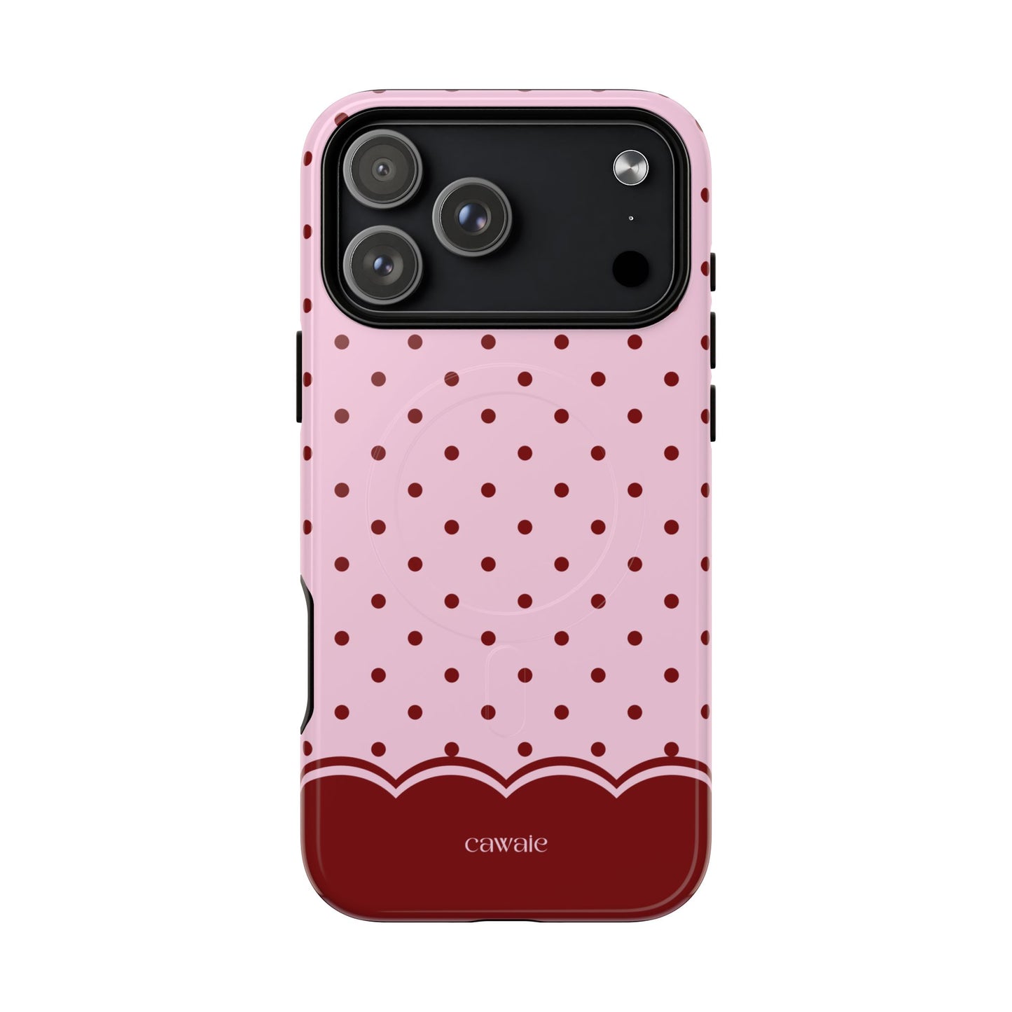 Strawberry Polka Dot MagSafe iPhone Case