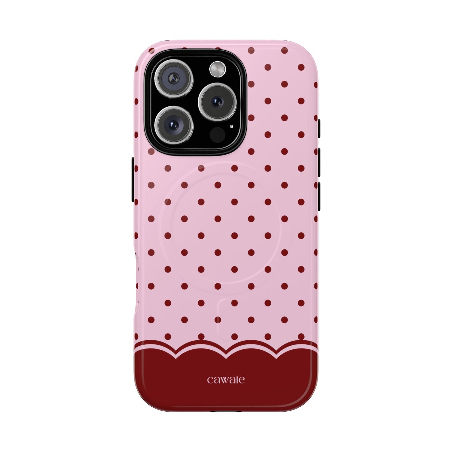 Strawberry Polka Dot MagSafe iPhone Case