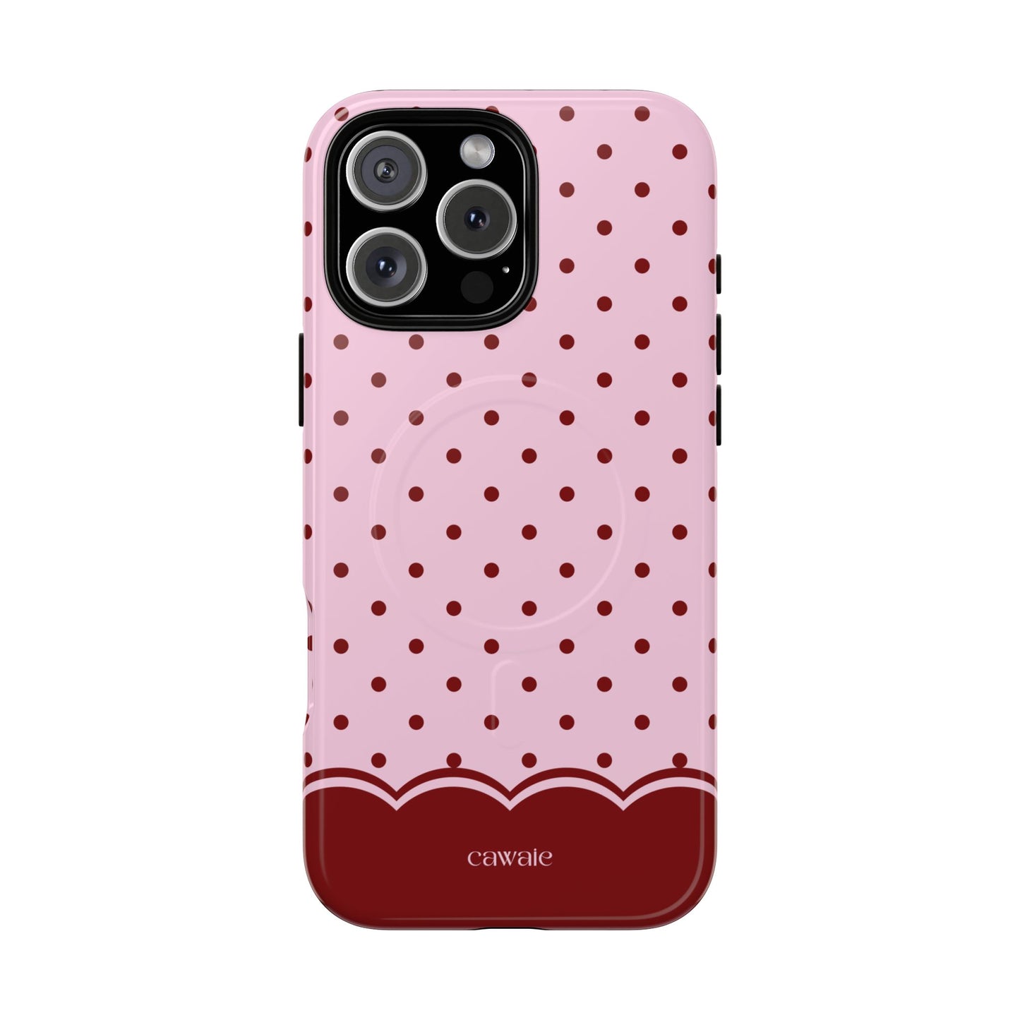 Strawberry Polka Dot MagSafe iPhone Case