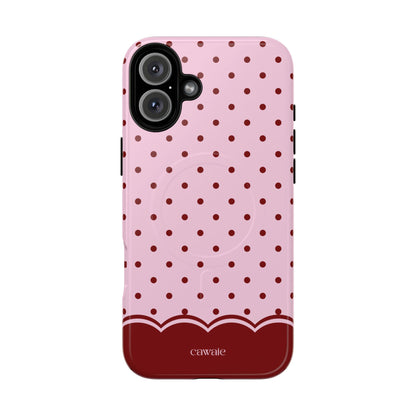 Strawberry Polka Dot MagSafe iPhone Case