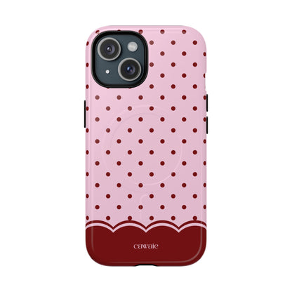 Strawberry Polka Dot MagSafe iPhone Case