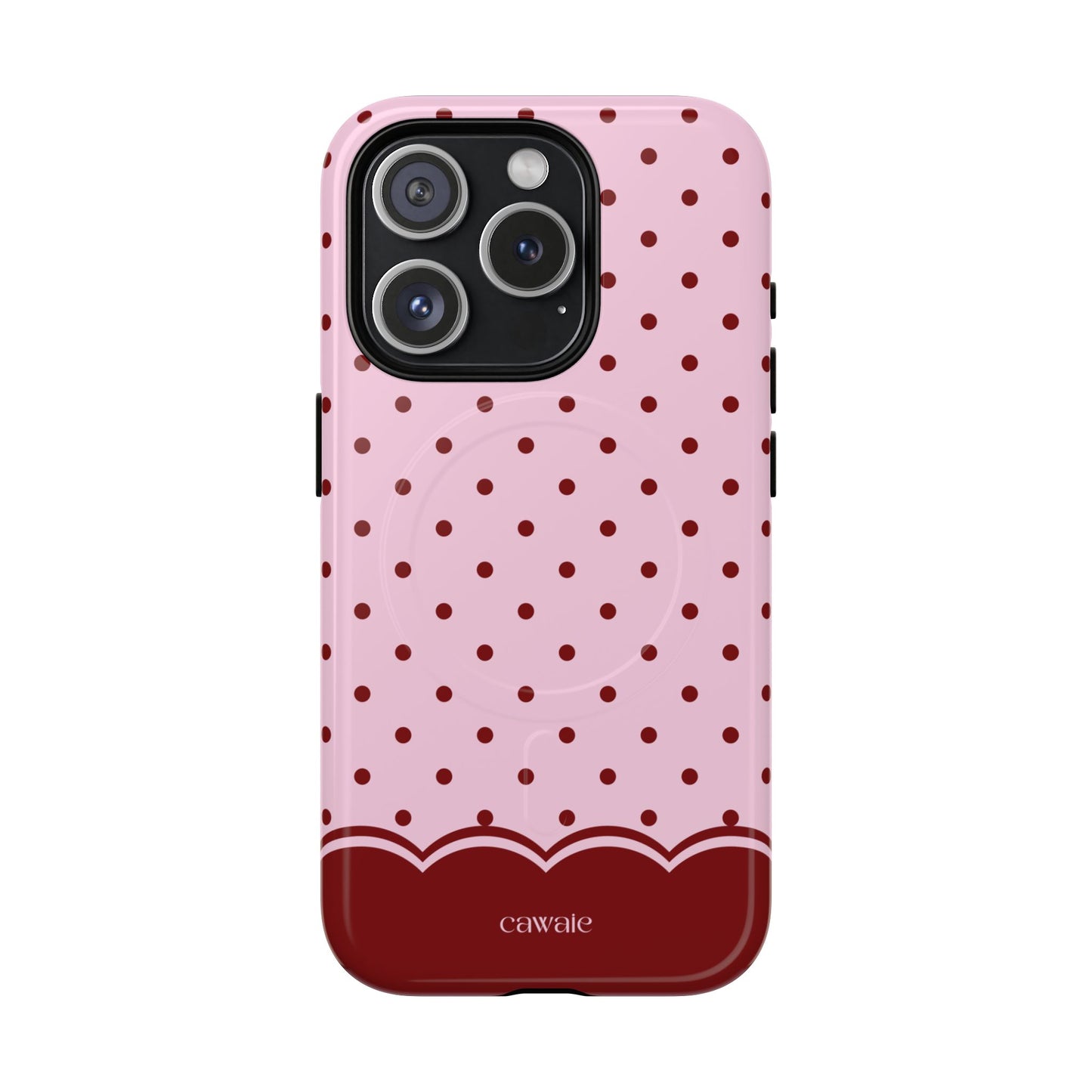 Strawberry Polka Dot MagSafe iPhone Case