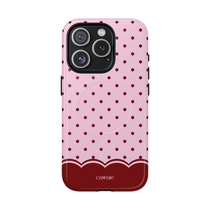 Strawberry Polka Dot MagSafe iPhone Case