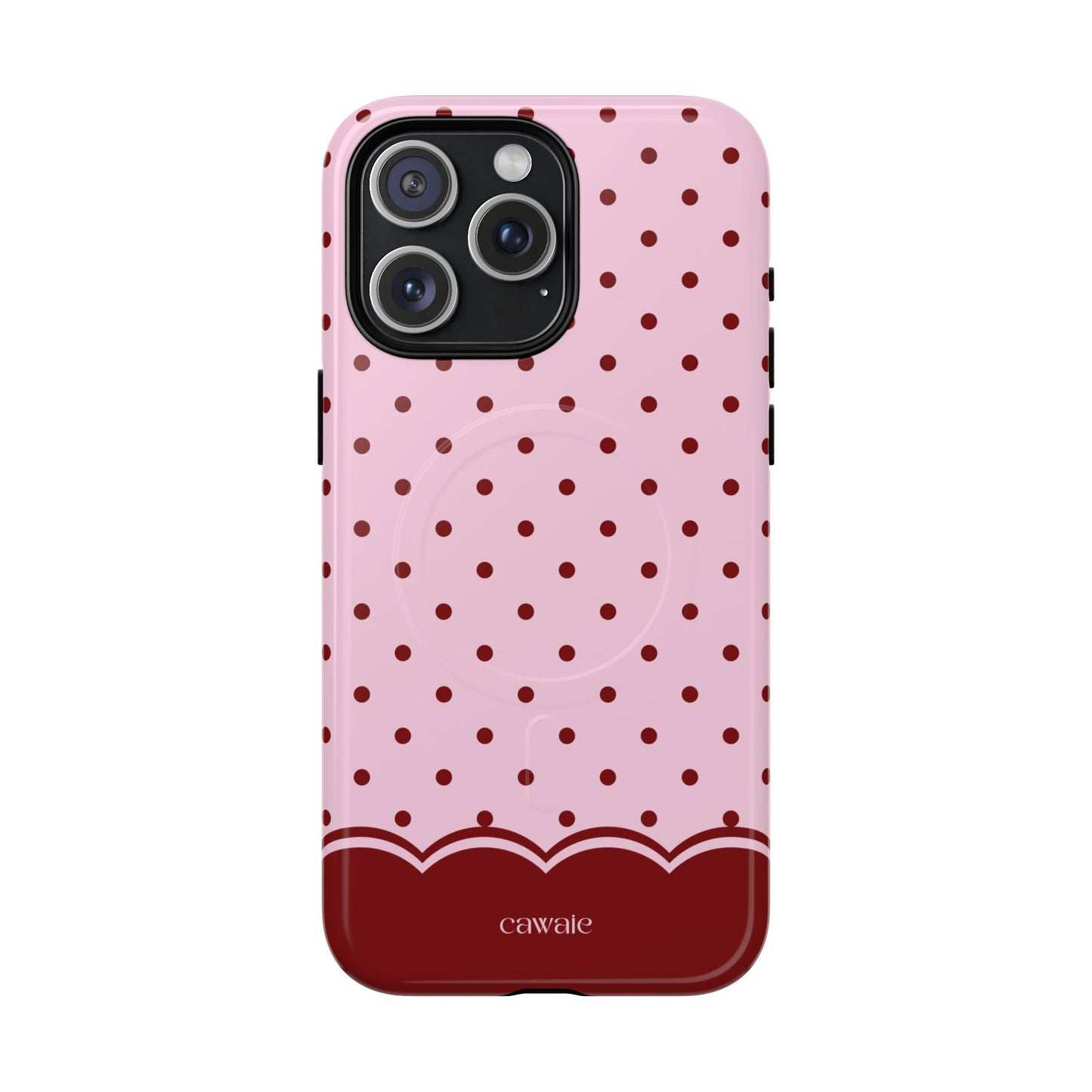 Strawberry Polka Dot MagSafe iPhone Case