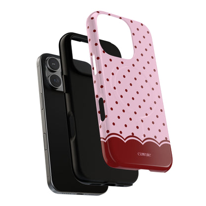 Strawberry Polka Dot MagSafe iPhone Case