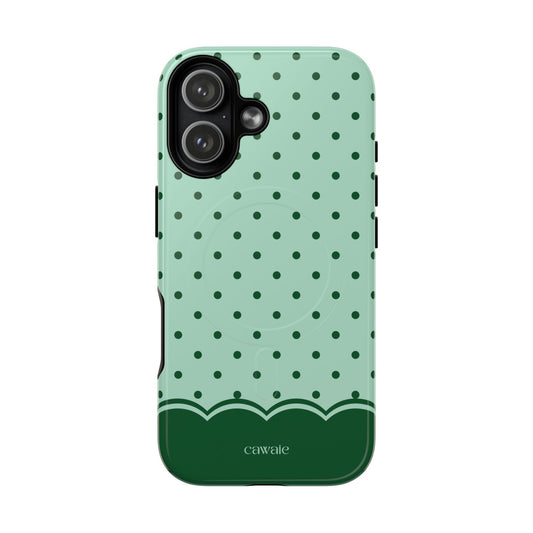 Cawaie Matcha Polka Dot MagSafe iPhone Case - Cute Aesthetic iPhone 17 Phone Case